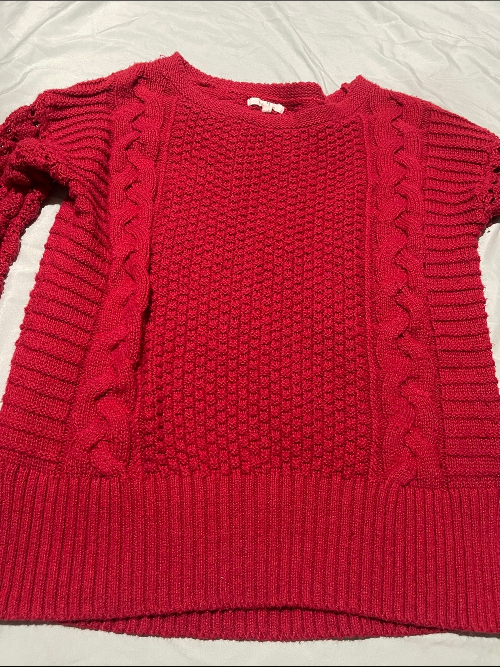Maurices Red Cable Knit Women’s Sweater